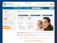 Tablet Screenshot of childcarenow.co.uk